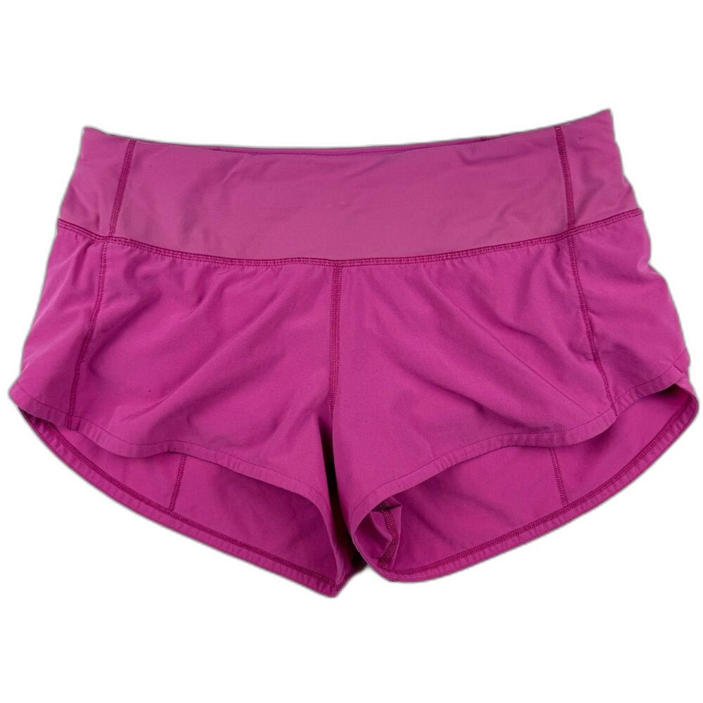 Lululemon Speed Up Running Shorts Pink Size 4 Lined Zip Pocket
